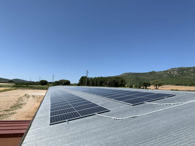 Vista de las placas solares